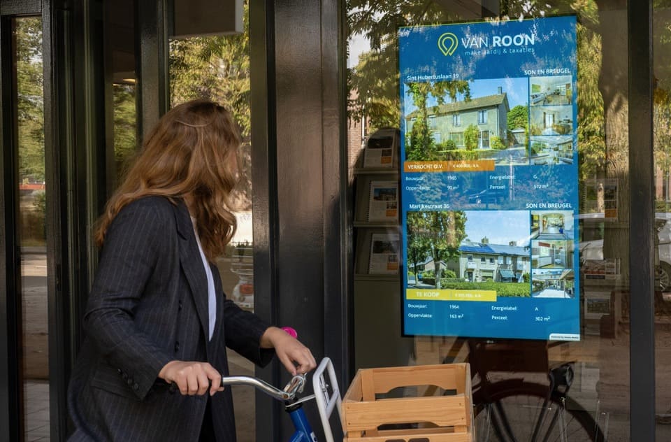 Voorbeeld van een digitale raampresentatie